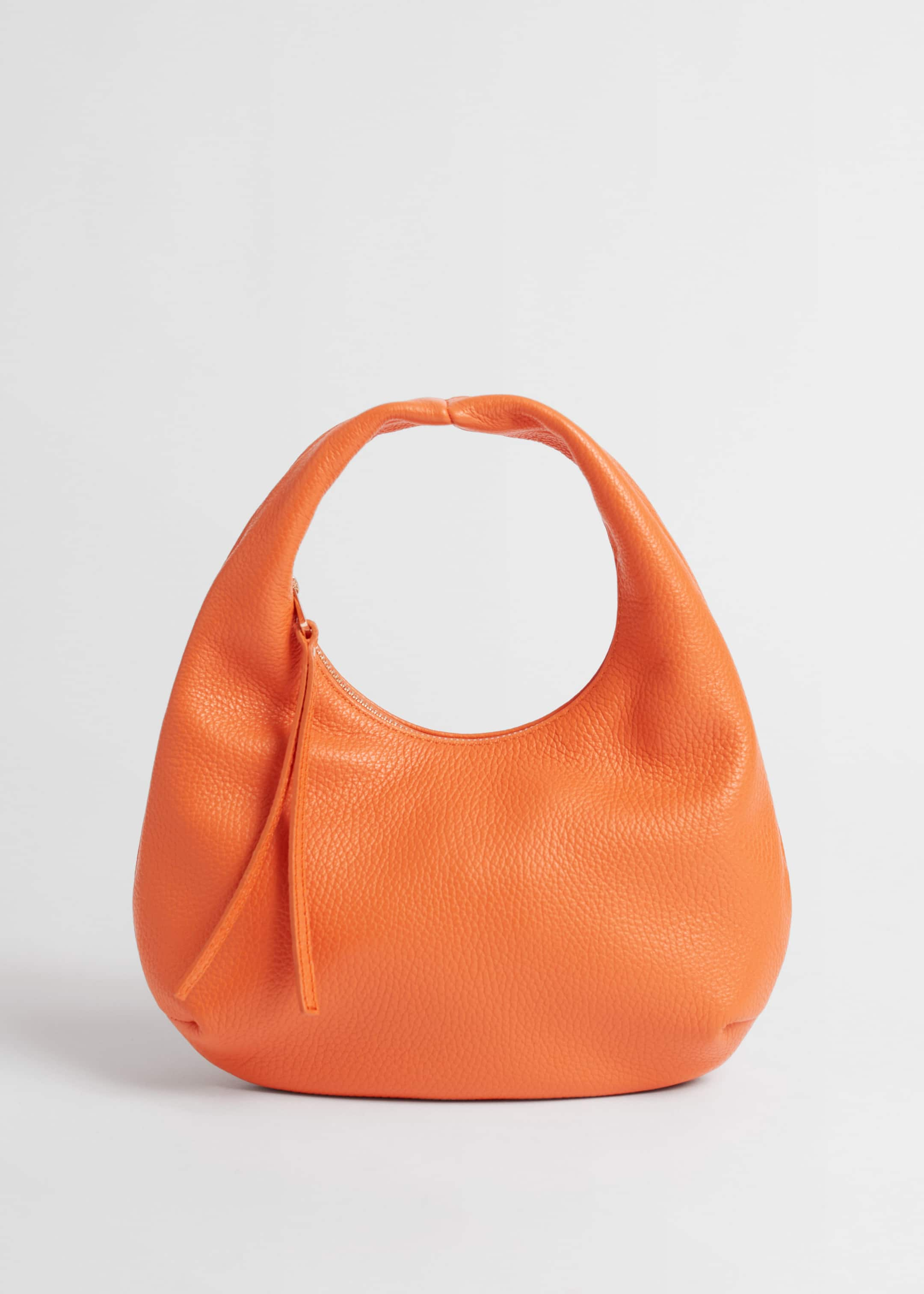 Leather Hand Bag - Tangerine - Still Life