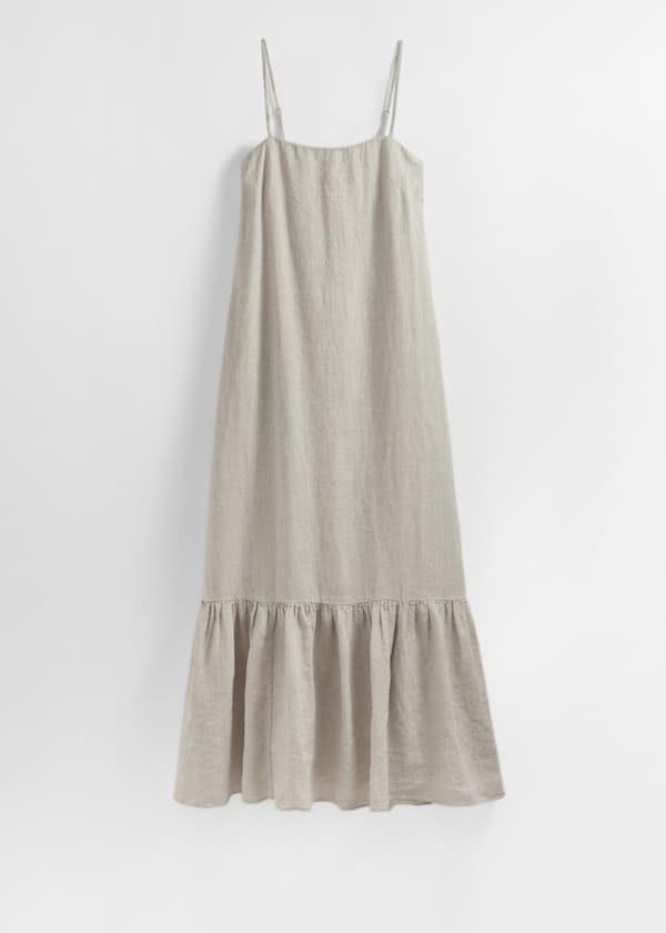 Strappy Linen Maxi Dress