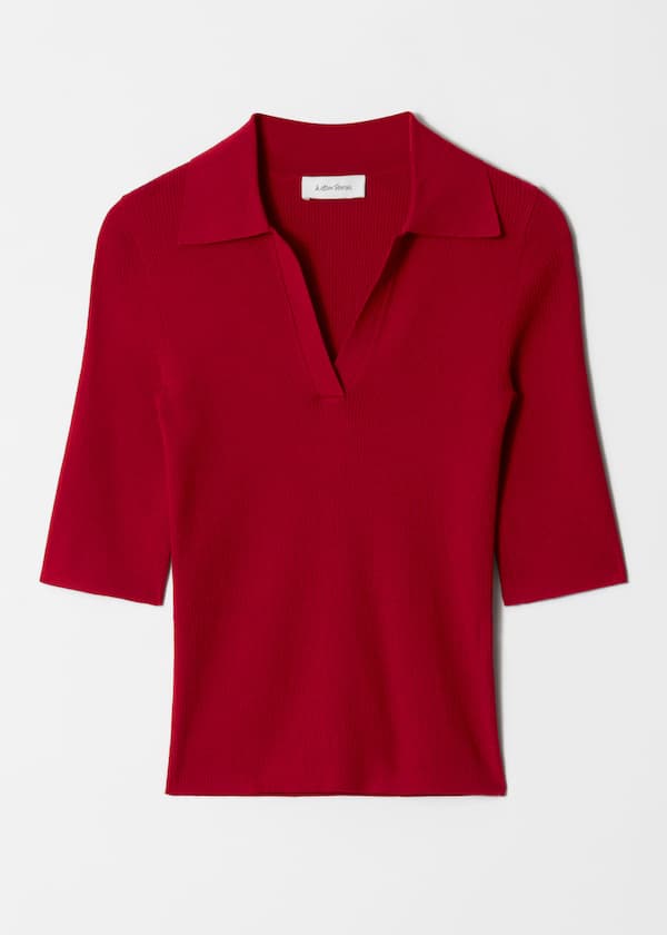 Collared Short-Sleeve Top