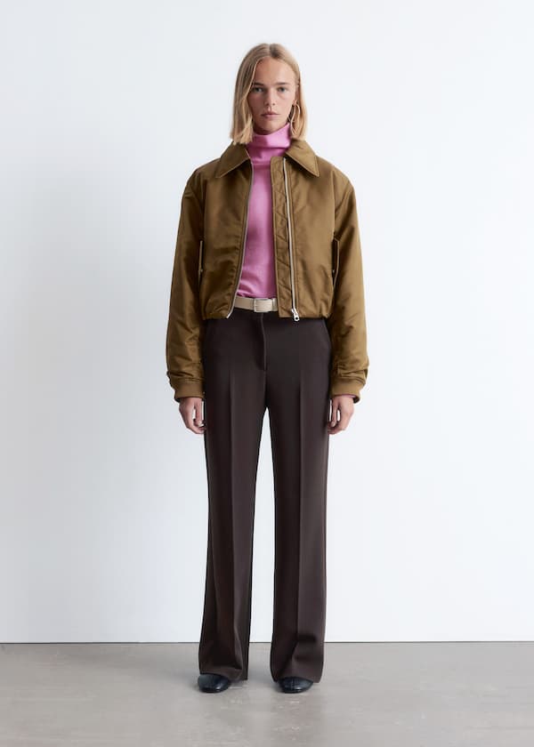 Wide Press-Crease Trousers