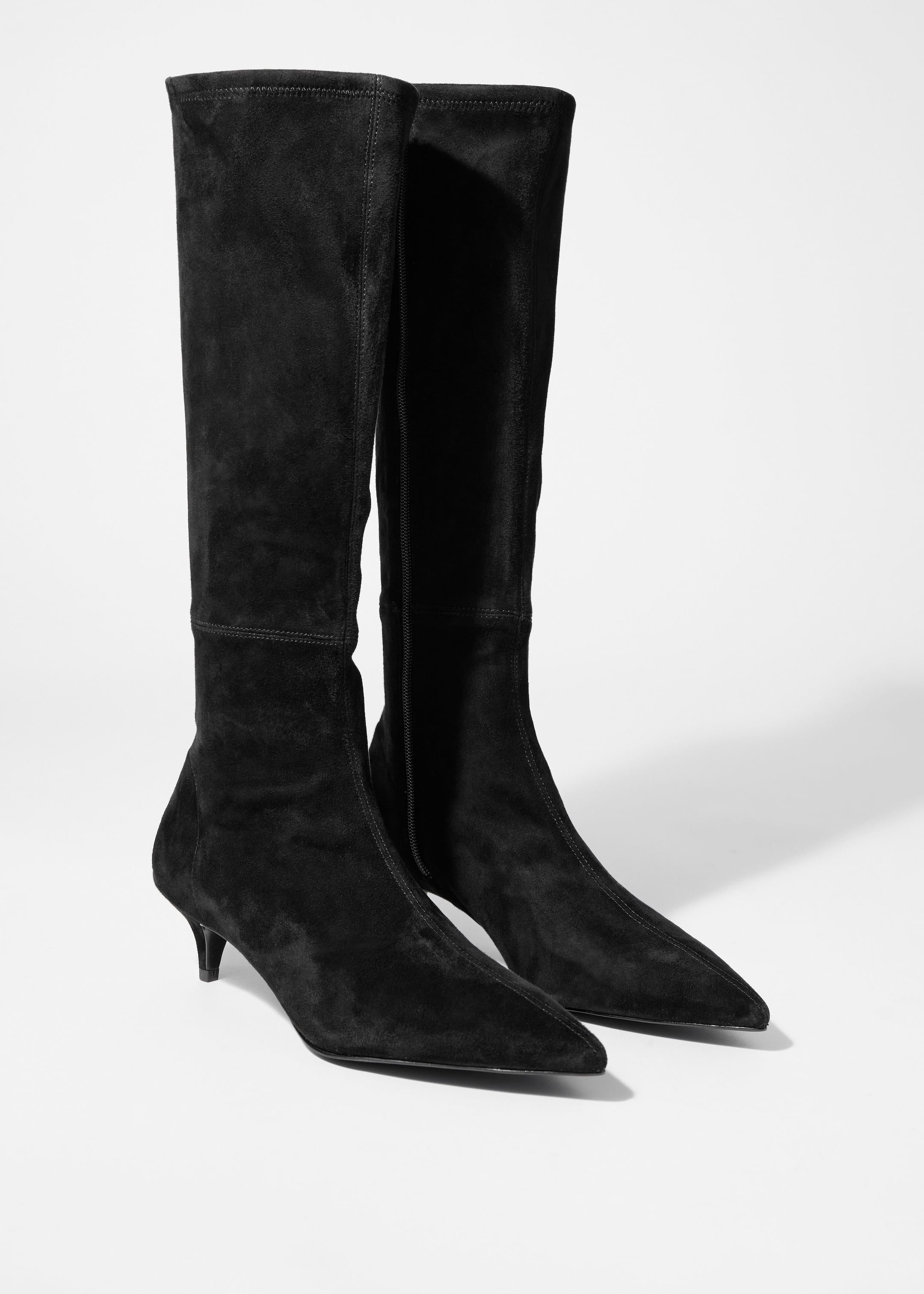 StretchSuede Knee Boots - Noir - Still Life