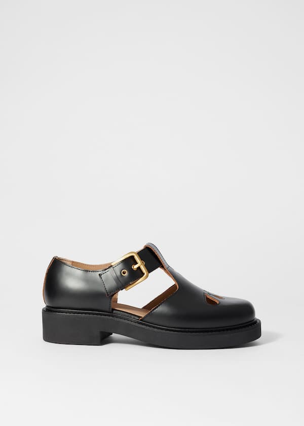 Chunky Mary-Jane Leather Shoes