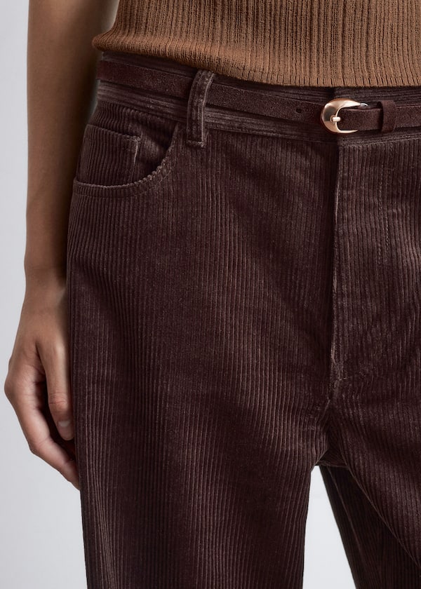 Wide-Leg Corduroy Trousers