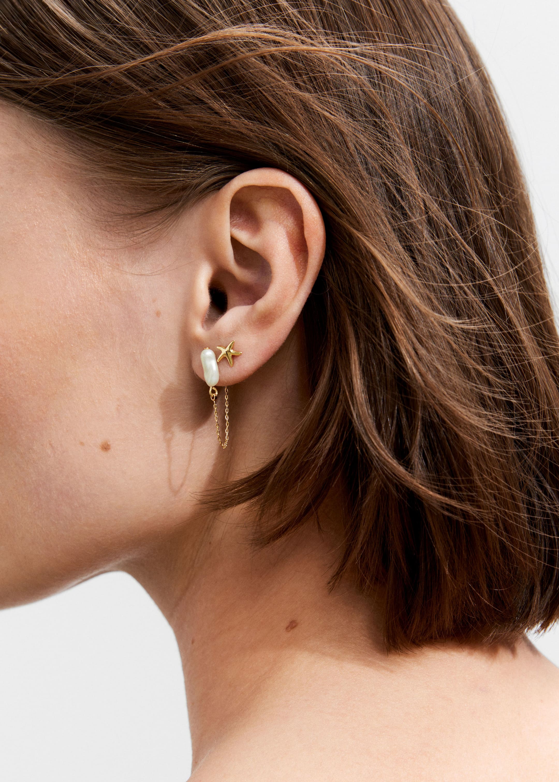 Starfish Earrings Set - Gold - Lookbook