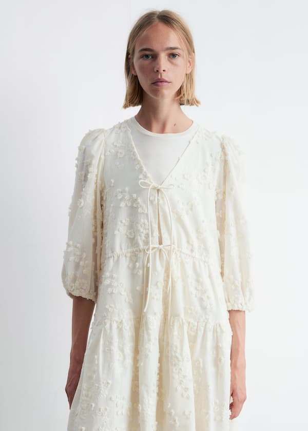 Embroidered Mini Dress