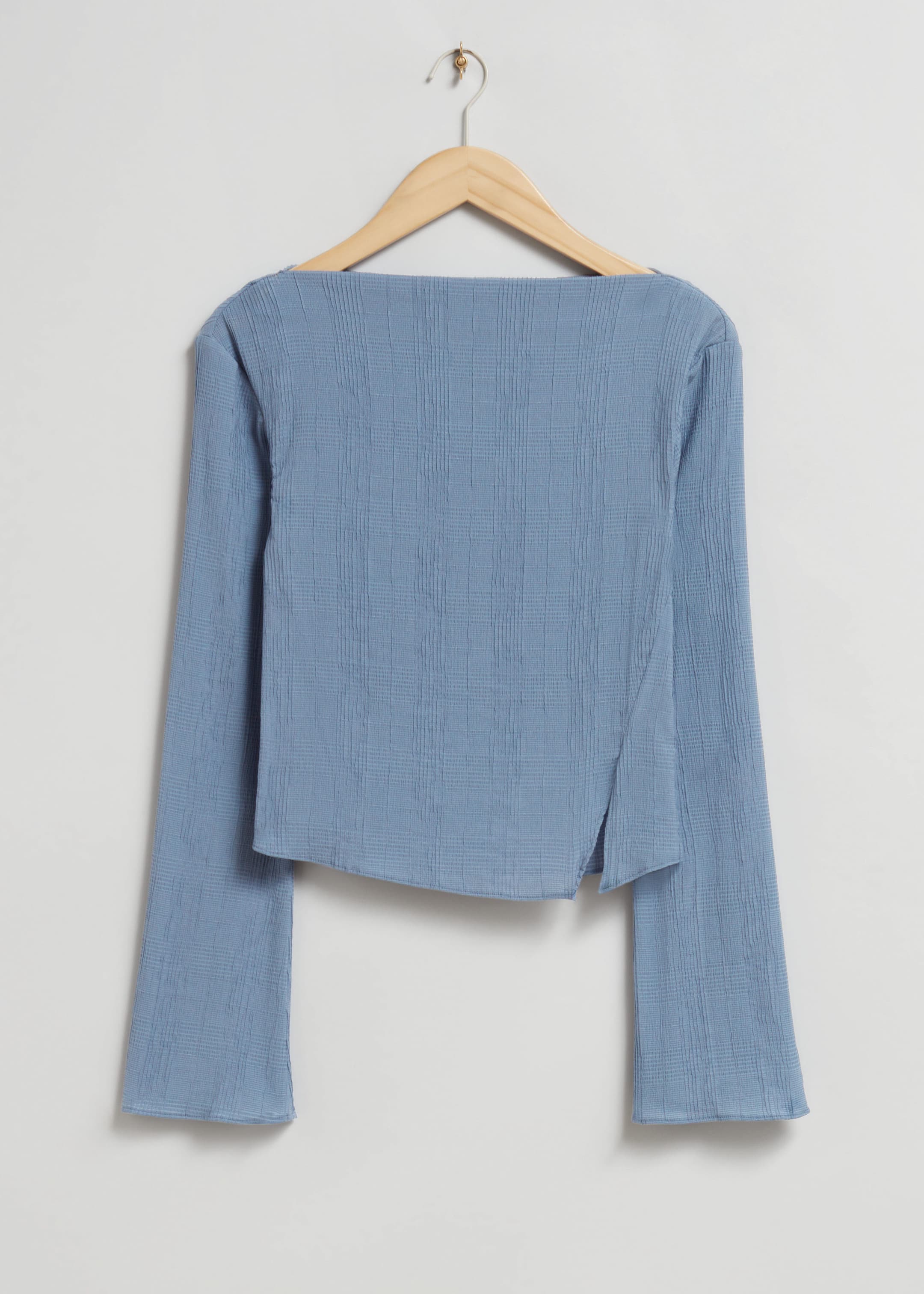 Cropped Asymmetric Frilled Top - Mole - Still Life