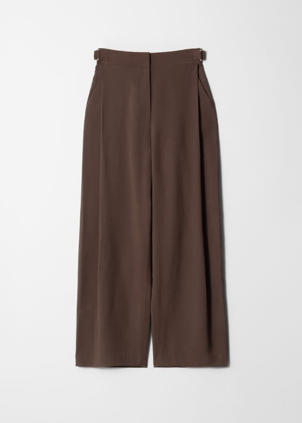 Pleated Wide-Leg Trousers