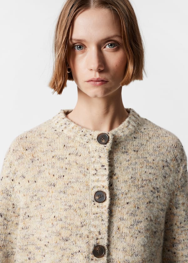 Buttoned Knit Cardigan