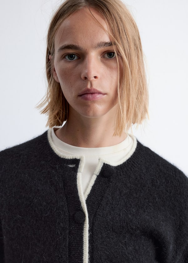 Boxy Crew-Neck Cardigan