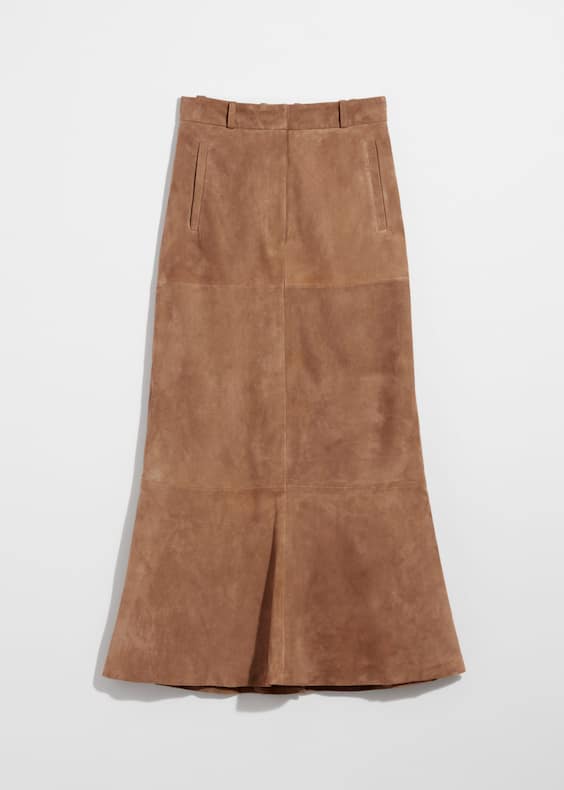 Suede Midi Skirt