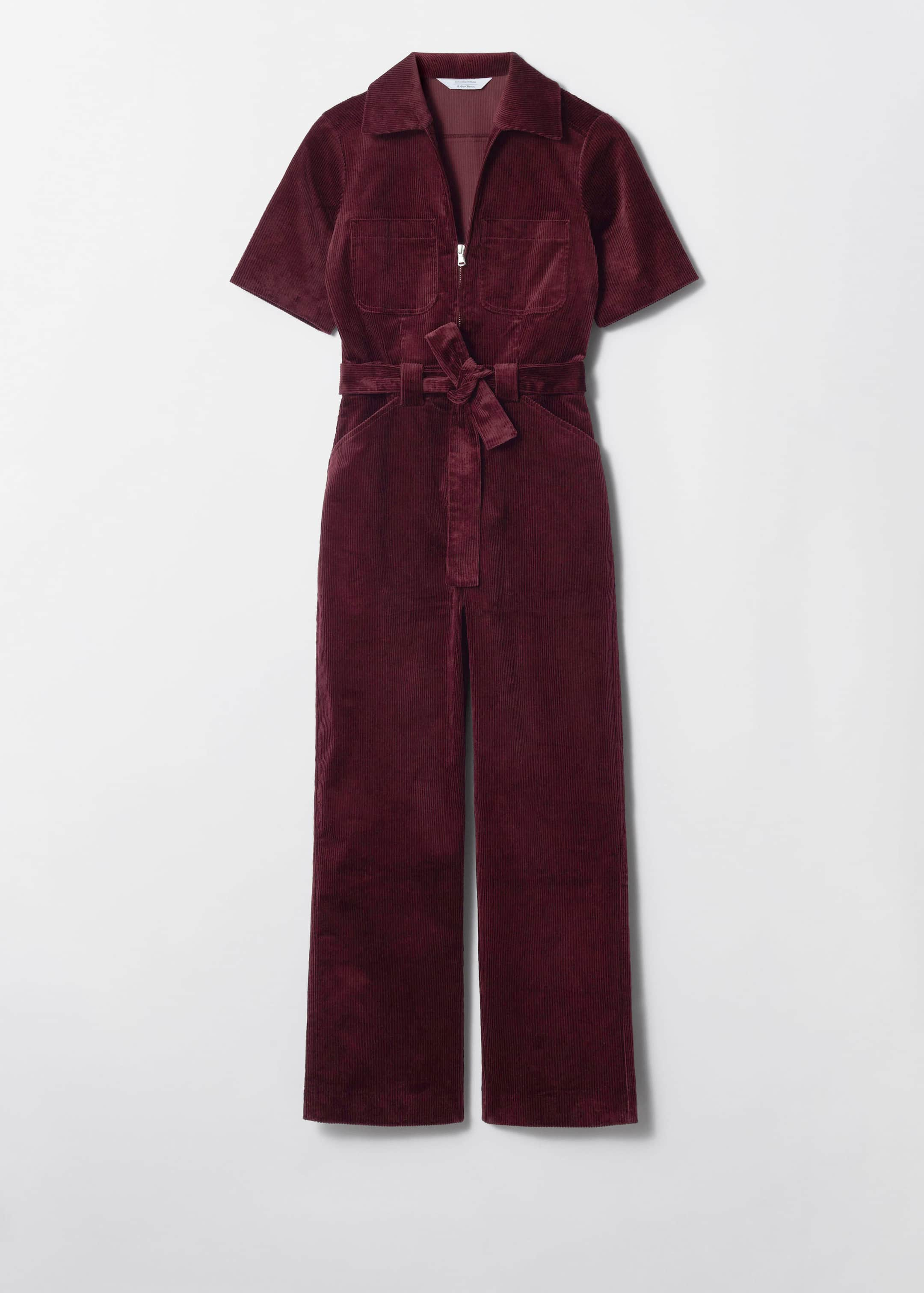 Belted Corduroy Jumpsuit - Navy - Still Life