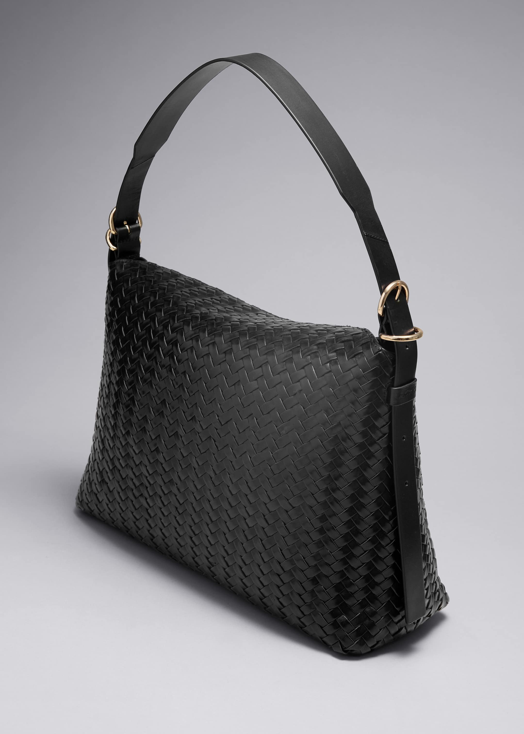 Large Braided Tote - Black - Still Life