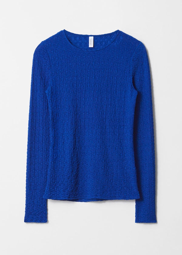Smocked Long-Sleeve Top