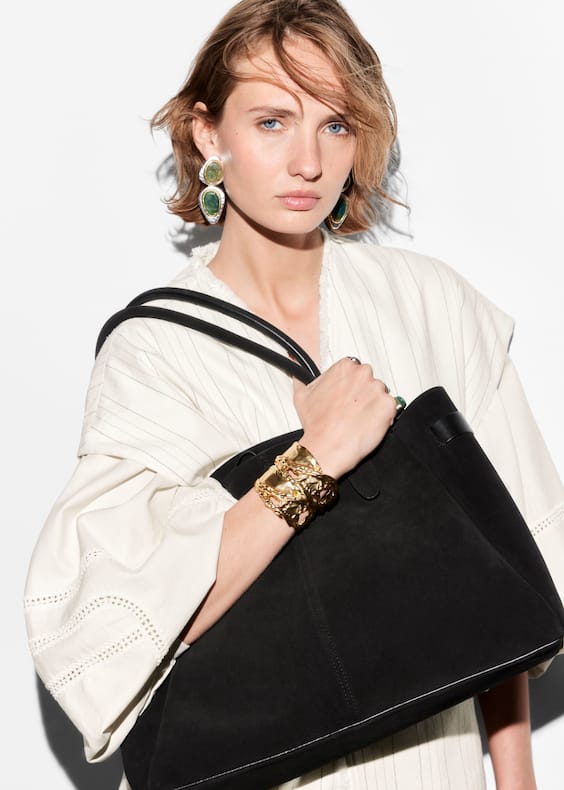 Suede Tote Bag