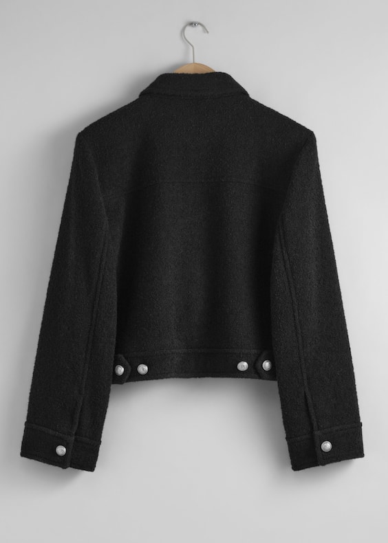 Buttoned Bouclé Jacket