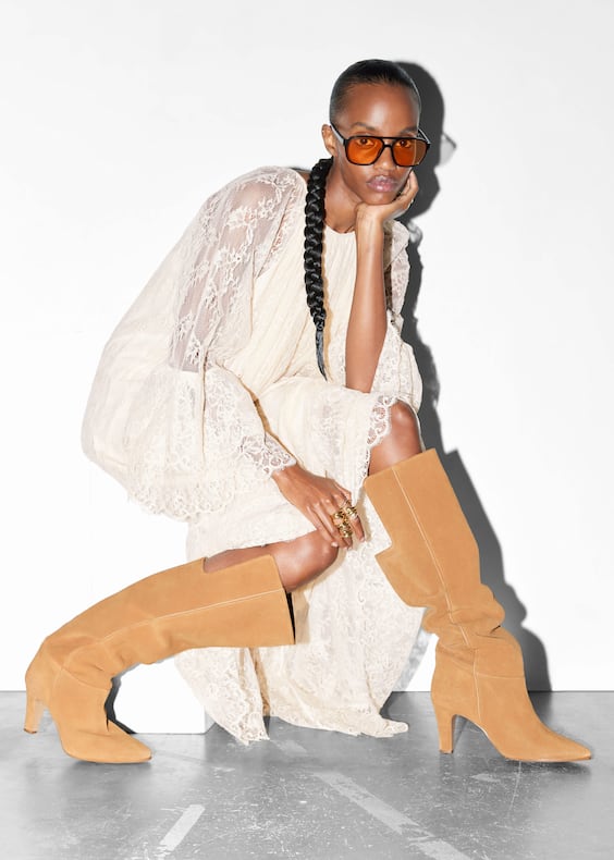 Suede Knee Boots