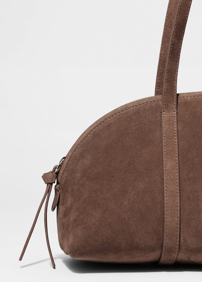Suede Bowling Bag