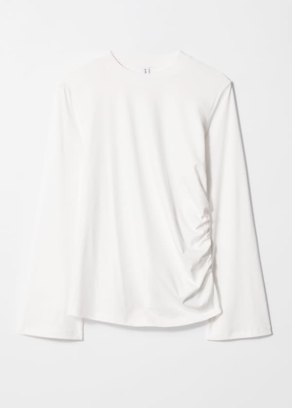 Ruched Long-Sleeve Top