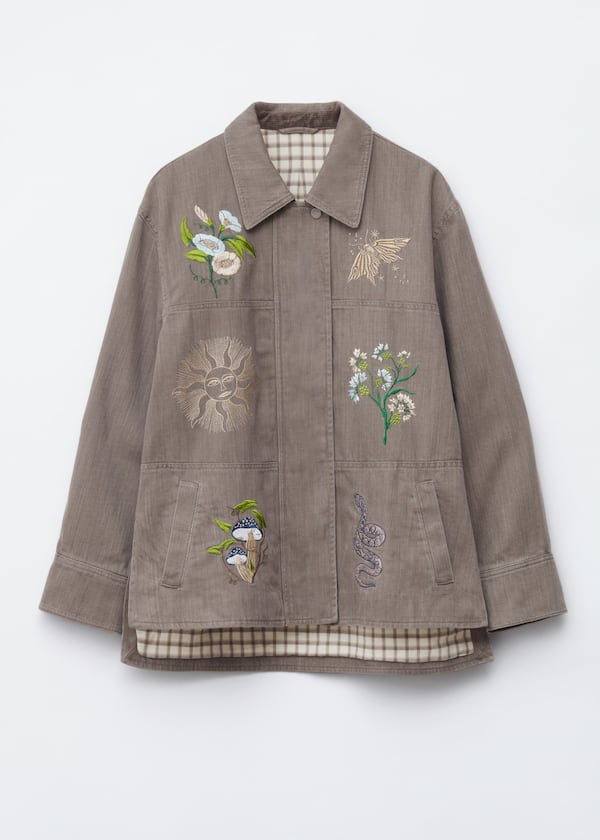 Embroidered Shirt Jacket