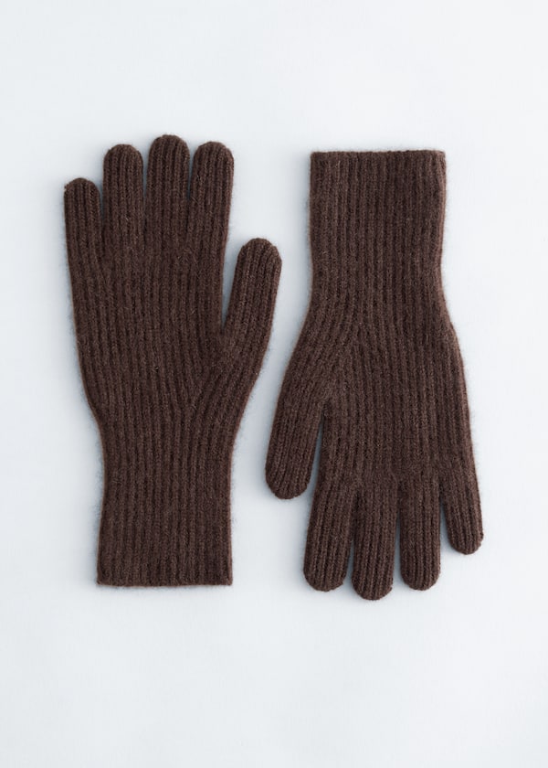 Ribbed Cashmere Gloves