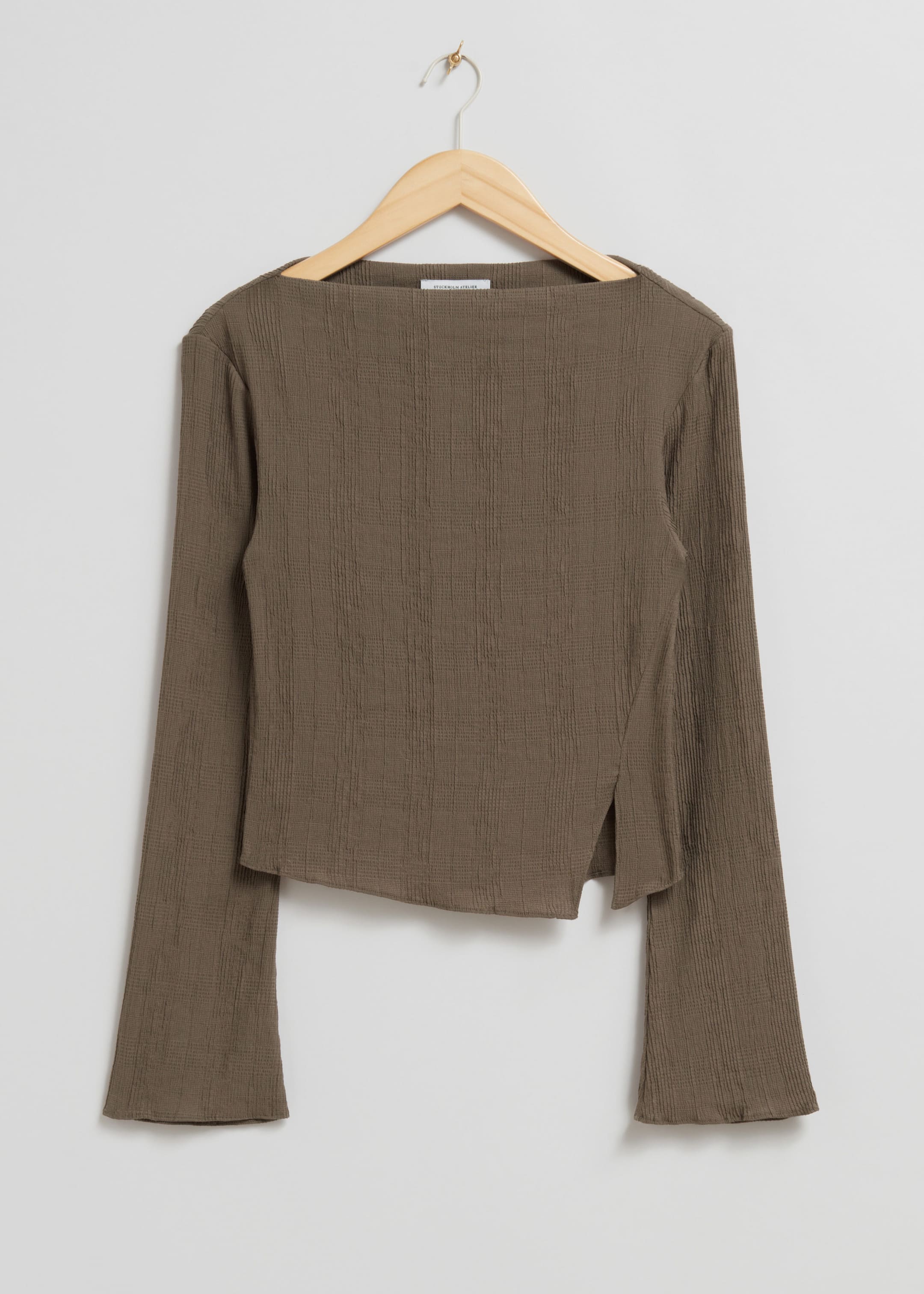 Cropped Asymmetric Frilled Top - Mole - Still Life