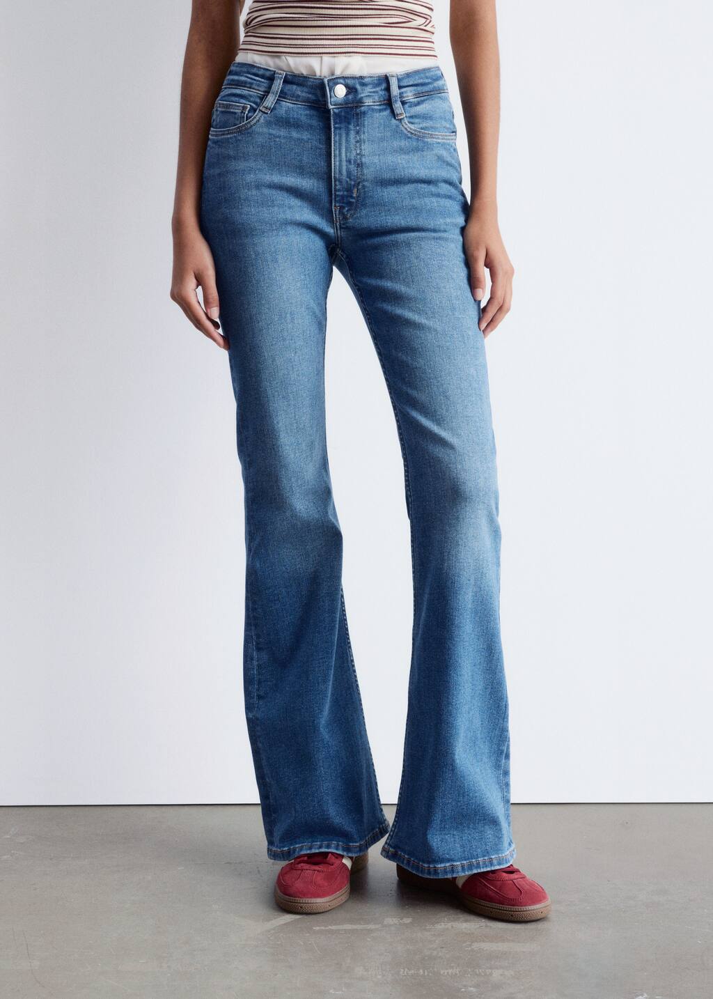 Slim Low-Rise Bootcut Jeans - Mid Blue - Slim Fit - & Other