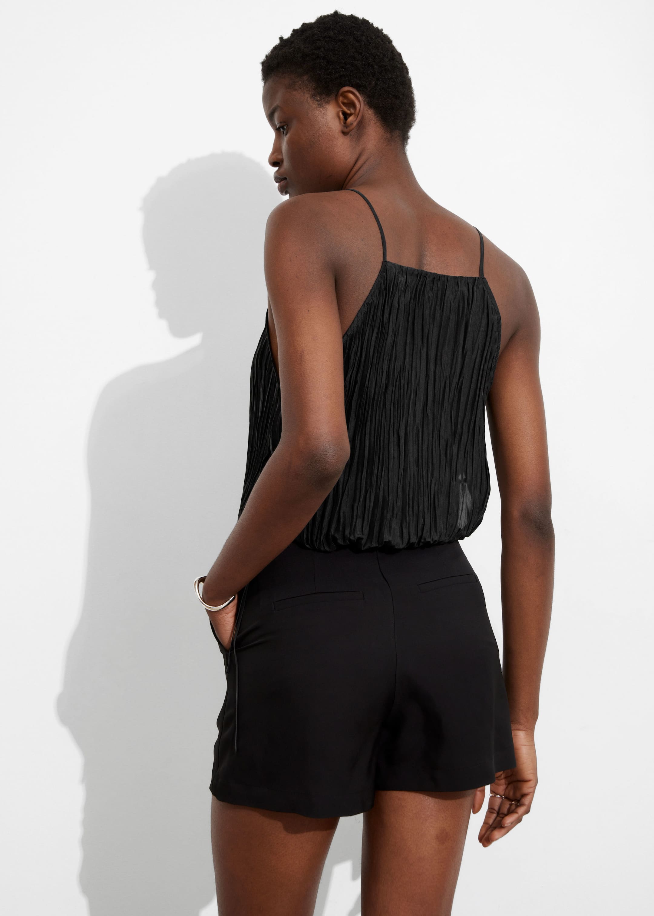 Short taille haute - Noir - Lookbook