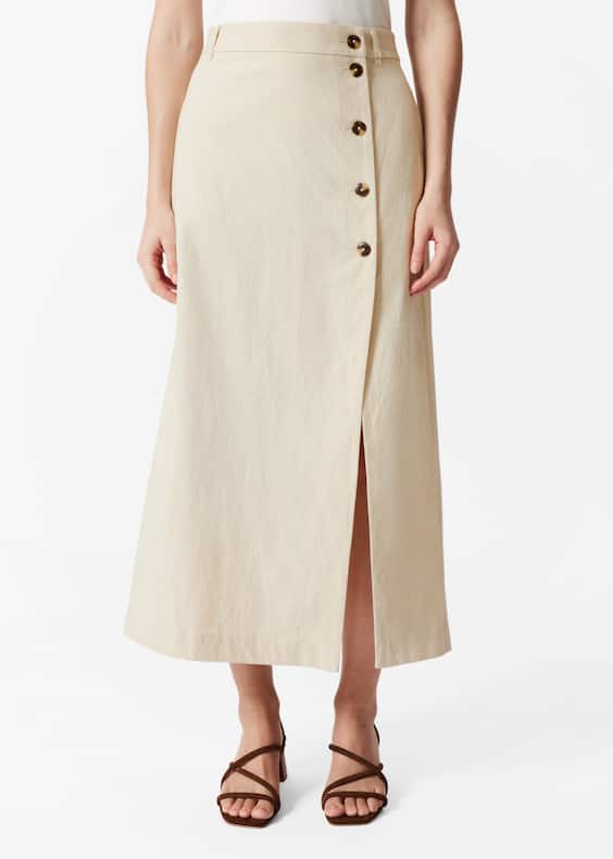 A-Line Midi Skirt