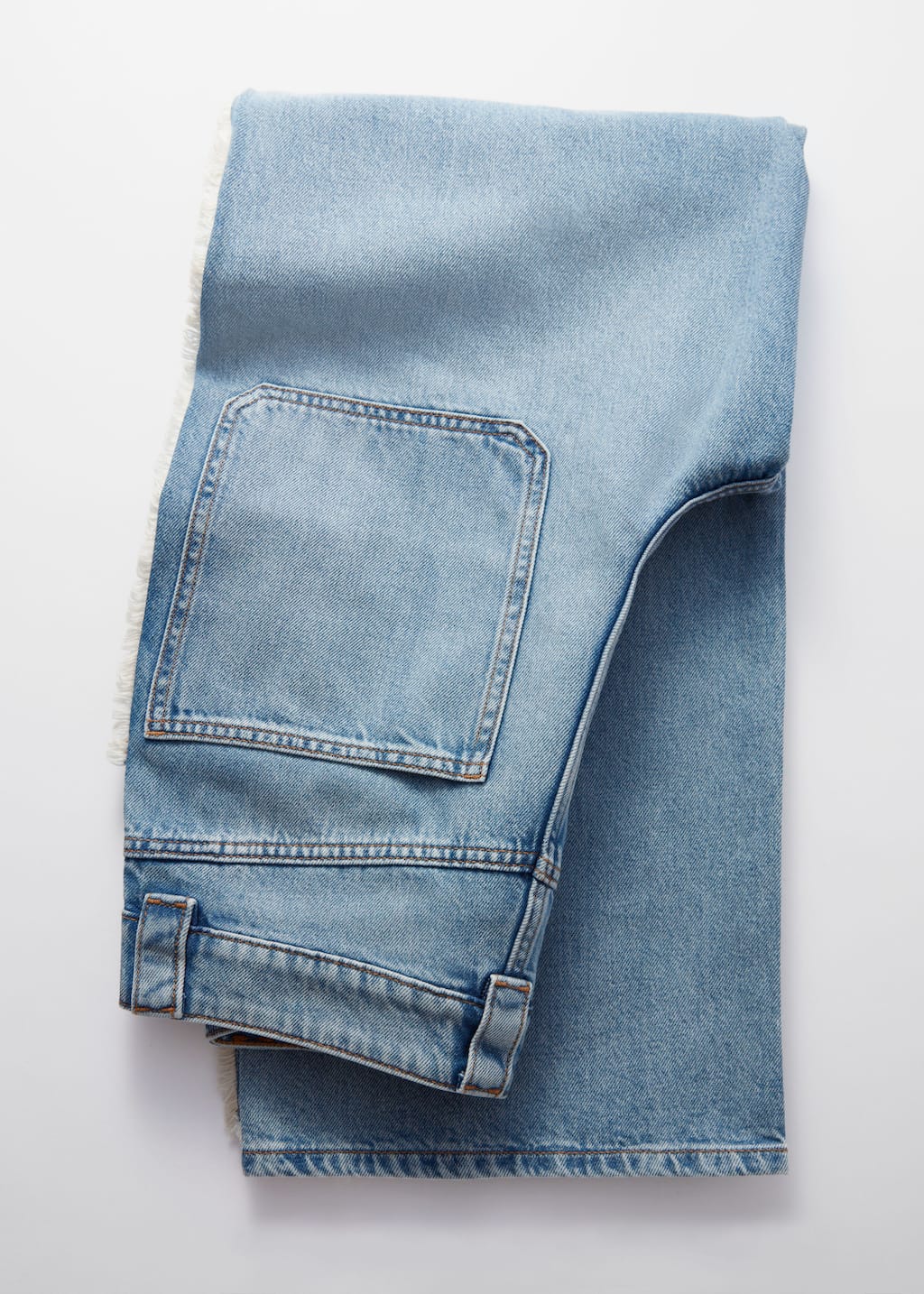 “& Other Stories” フリンジサイドシームワイドレッグジーンズ Fringed Wide-Leg Jeans - Light Blue - Wide - & Other Stories