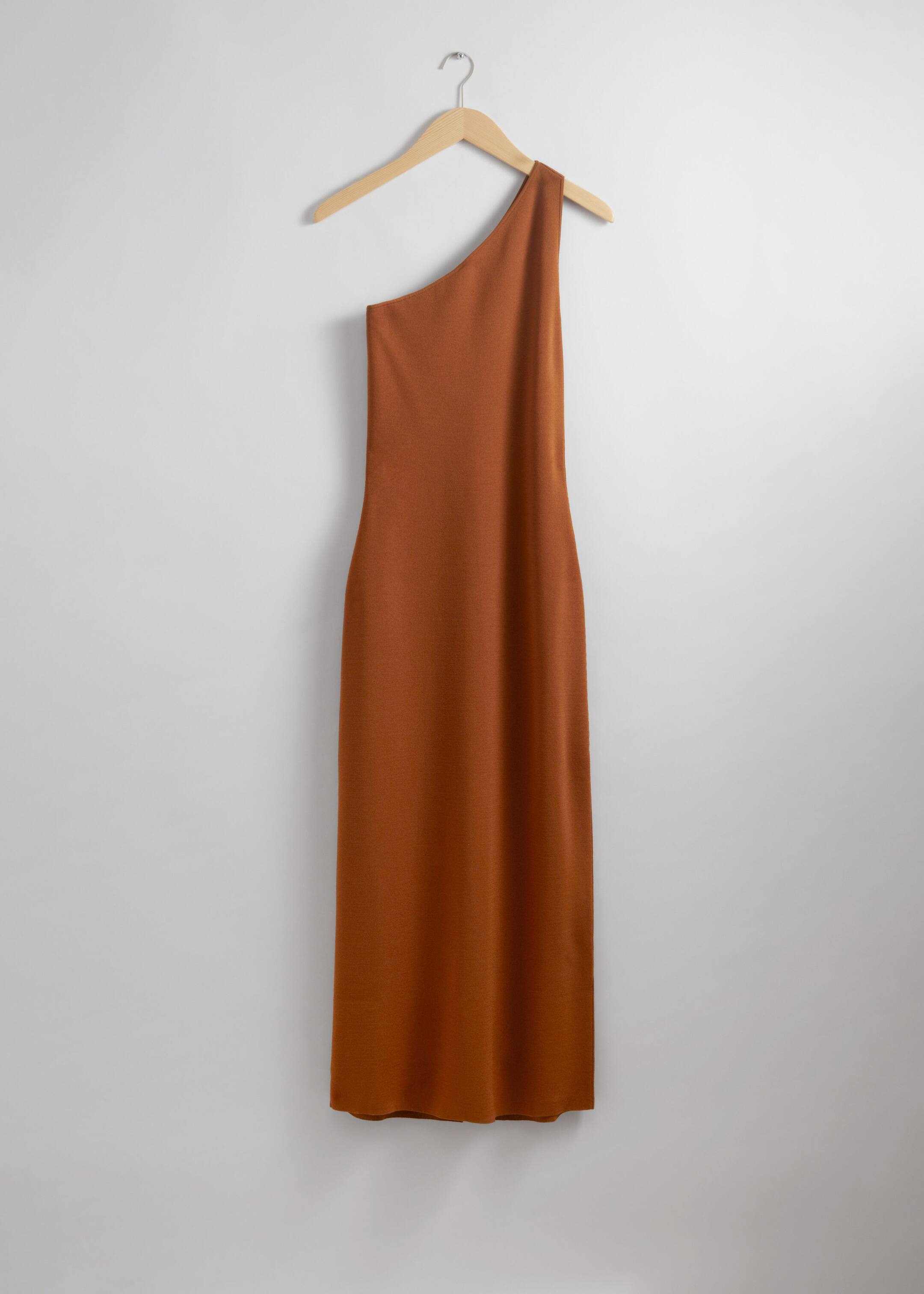 Robe midi asymétrique - Marron - Still Life