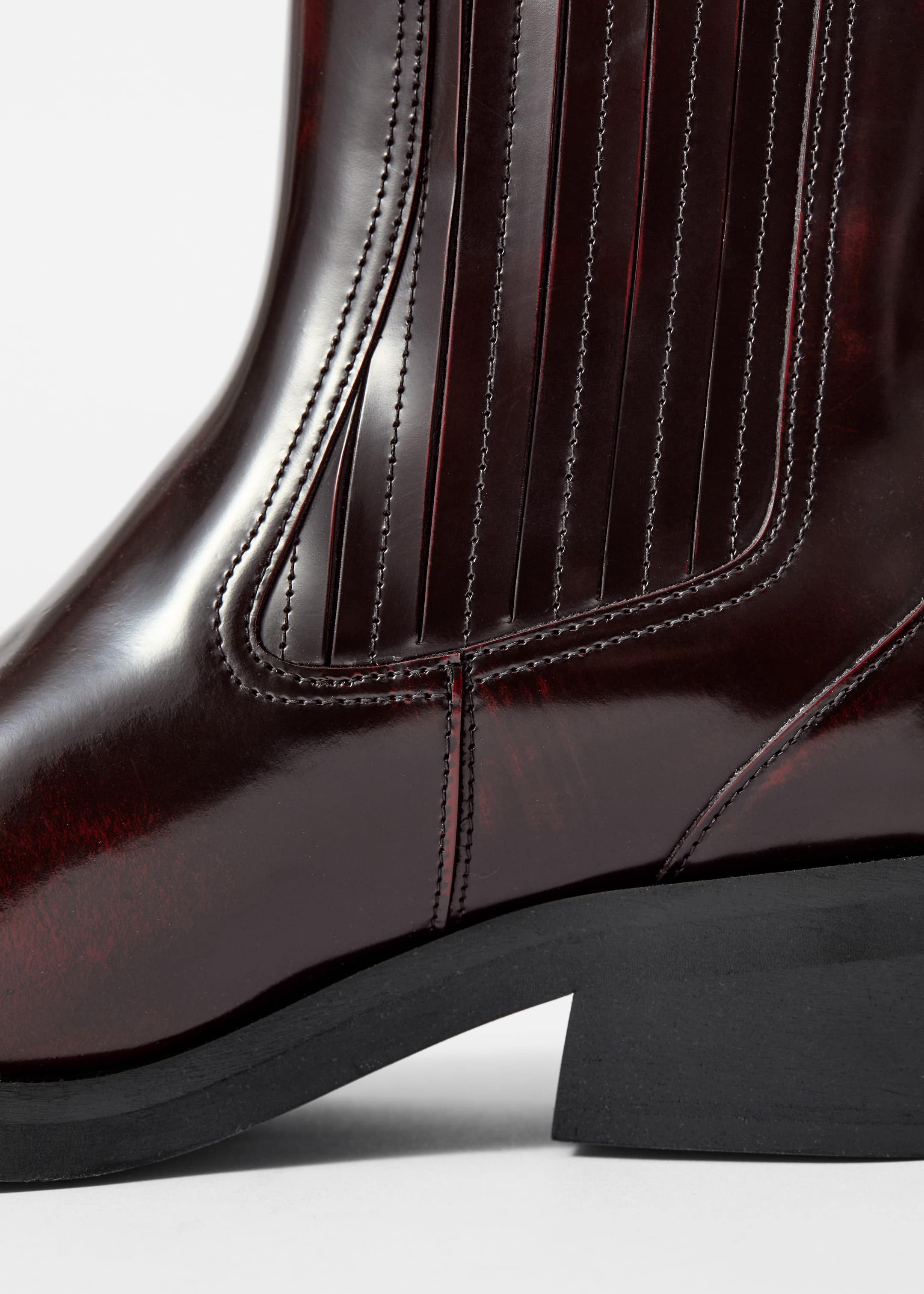 Chelsea boots motard en cuir - {{variantName}} - Descriptive Detail