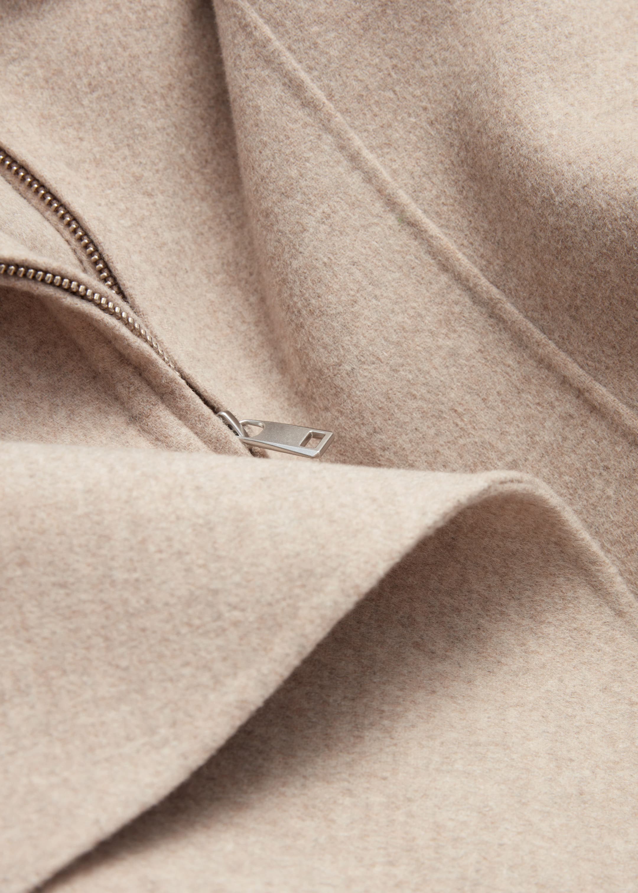 Asymmetric Wool Cape - {{variantName}} - Descriptive Detail