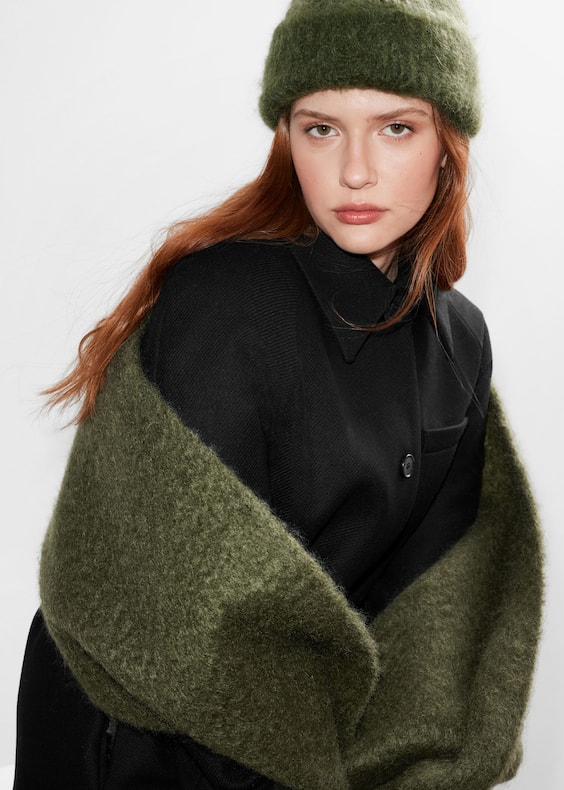 Brushed Mohair-Blend Beanie