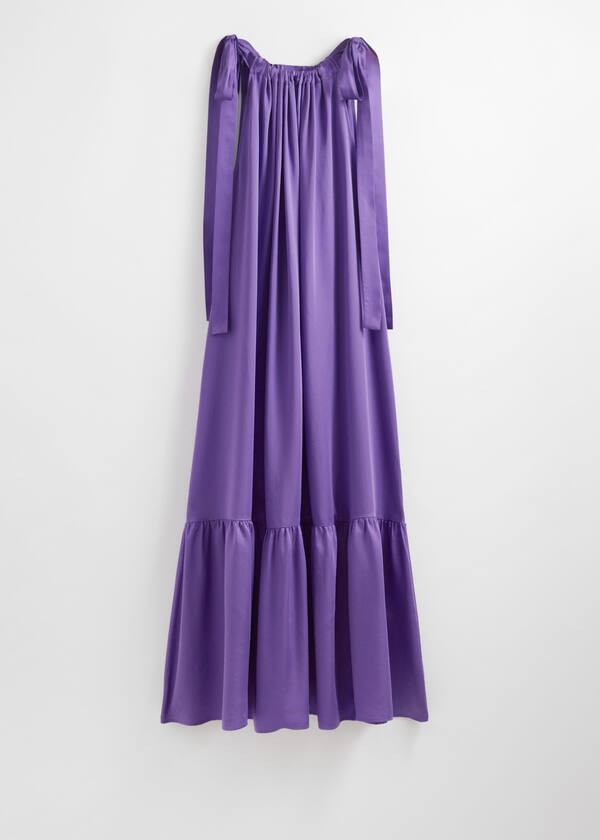 Gathered Sleeveless Midi Dress