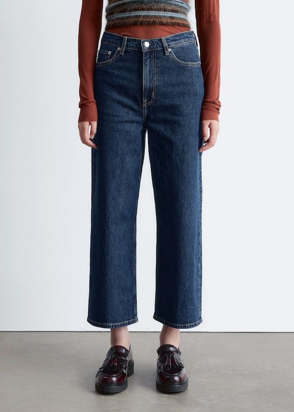 Cropped Wide-Leg Jeans