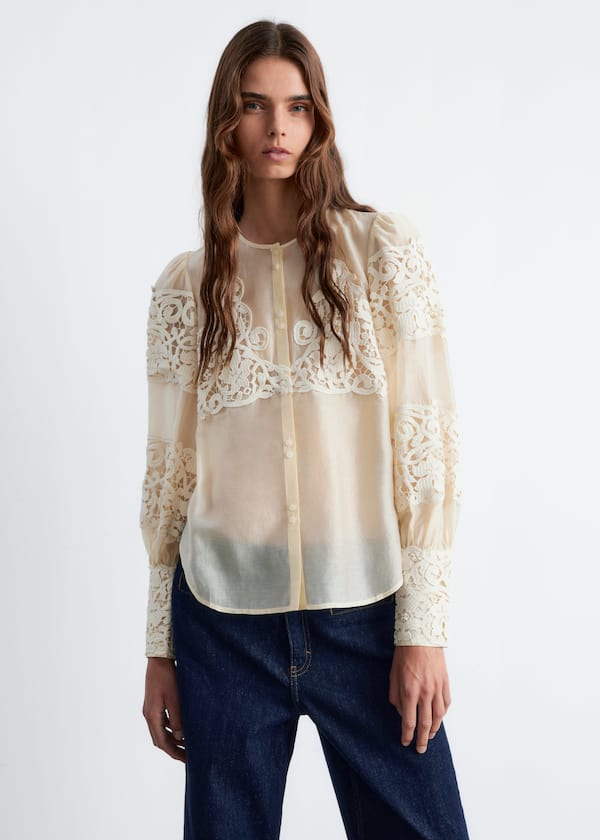 Lace-Embroidery Blouse