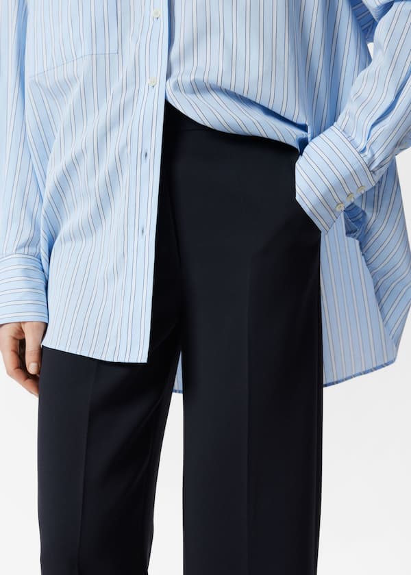 Wide Press-Crease Trousers