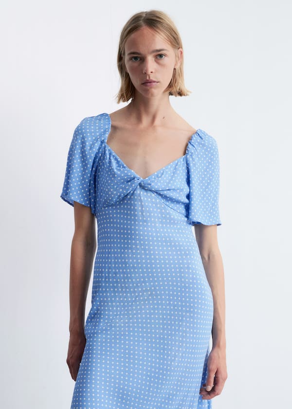 Flutter-Sleeve Midi Dress