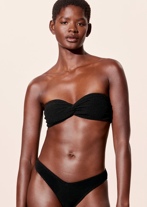 Textured Bandeau Bikini Top