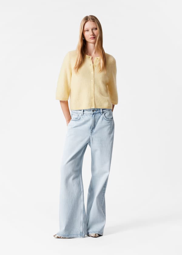 Knitted Mohair-Blend Cardigan