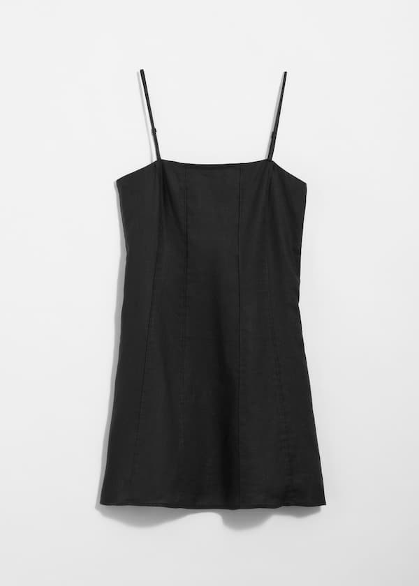 Strappy Linen Mini Dress