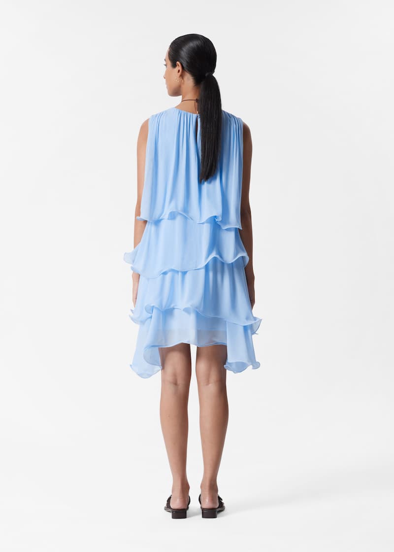 Sleeveless Frill Mini Dress