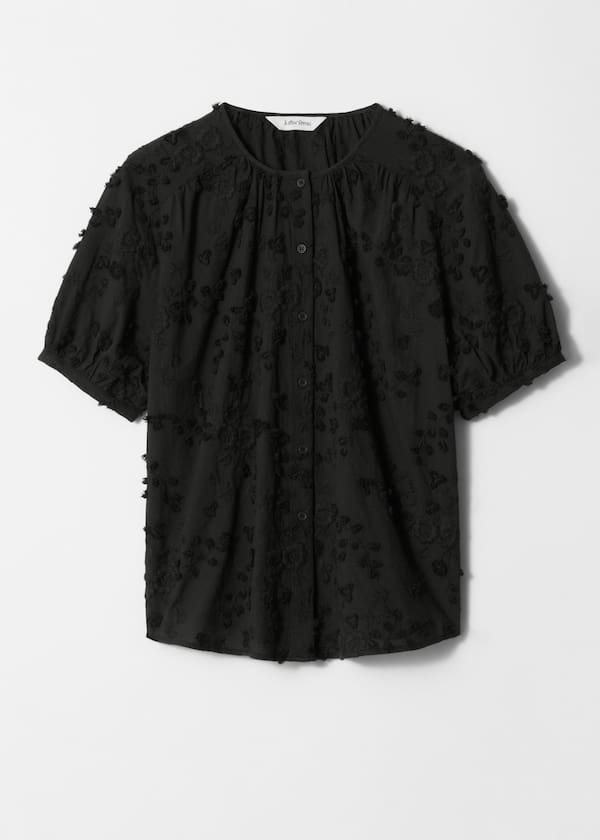 Oversized Puff-Sleeve Blouse