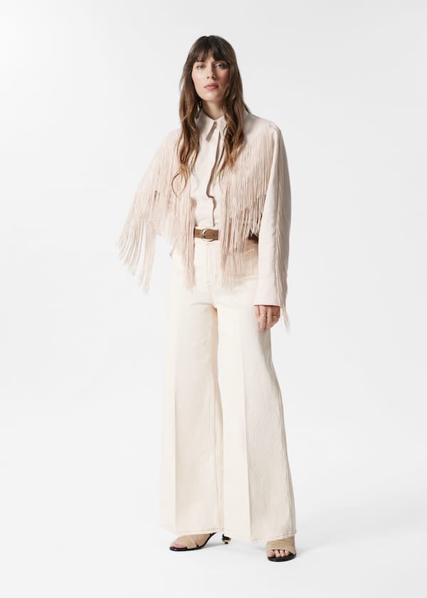 Press-Crease Flared Jeans