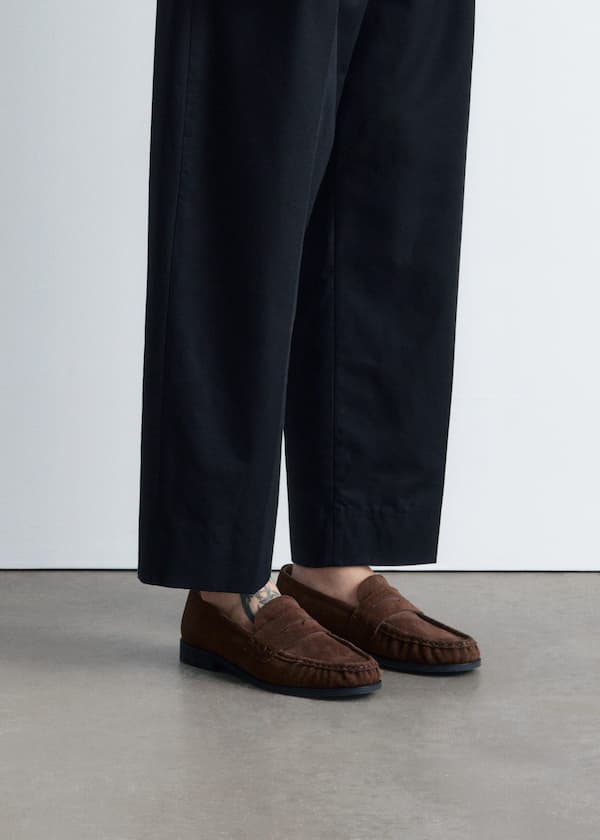 Tapered Press-Crease Trousers