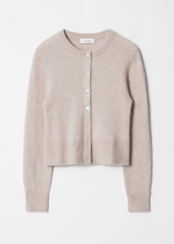 Alpaca-Blend Knit Cardigan