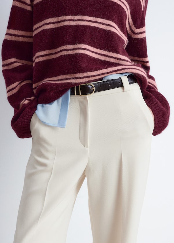 Wide Press-Crease Trousers