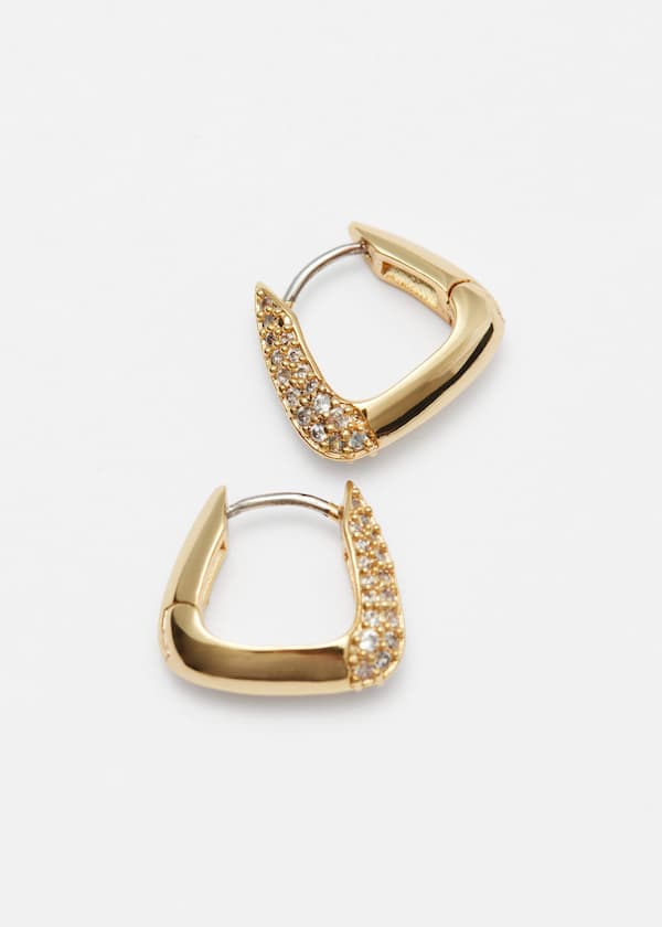 Triangular Crystal Hoops