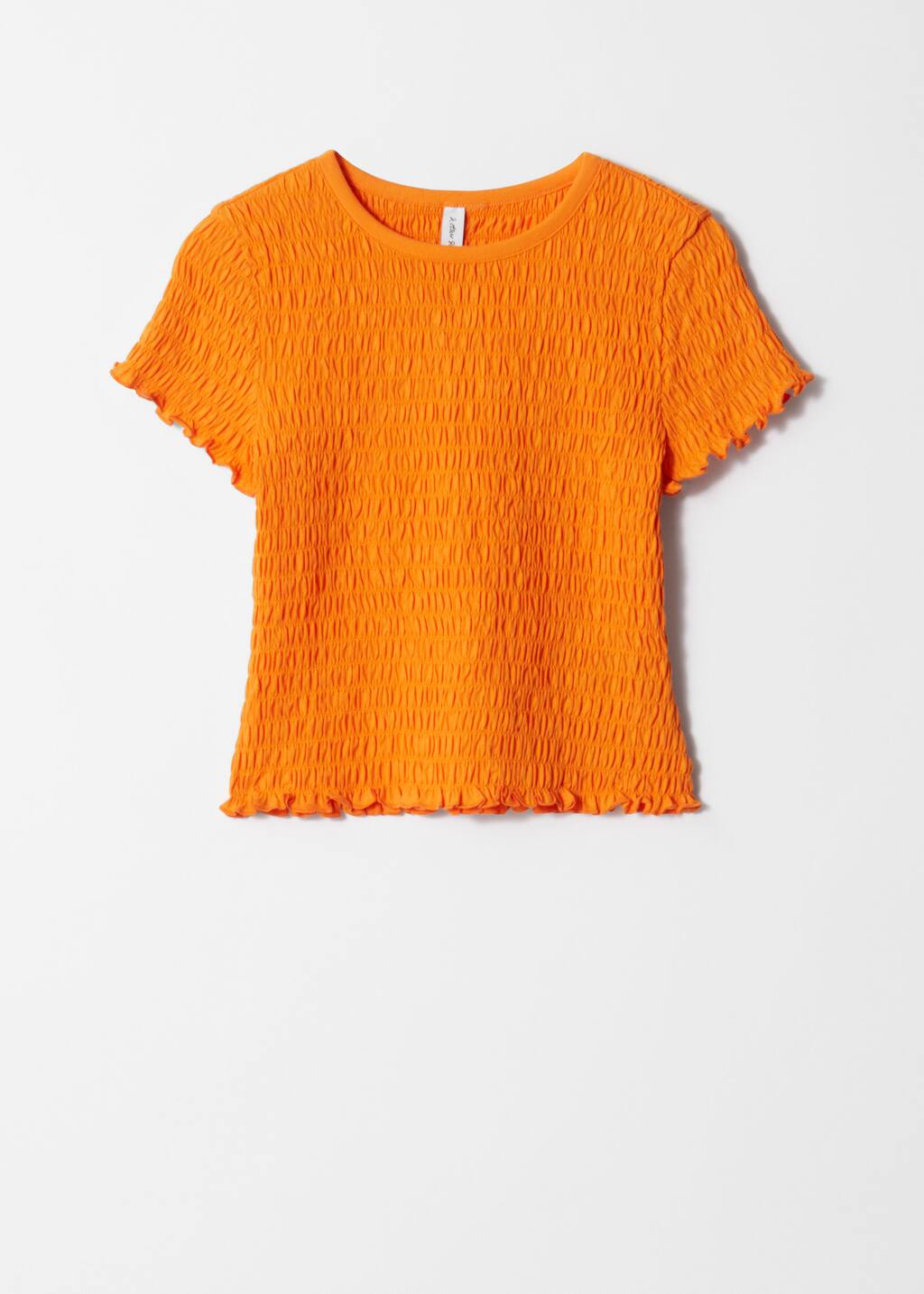 Smocked T-Shirt - Orange - T-shirts - & Other Stories