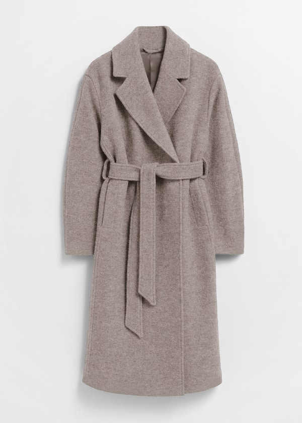 Voluminous Belted Wool Coat